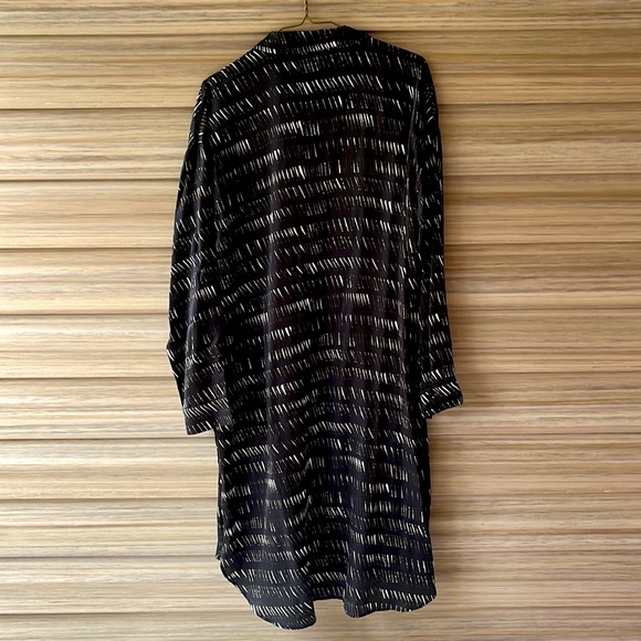 Eileen Fisher Silk and Cotton Button Front Shirt Dress size M - Picture 2 of 7